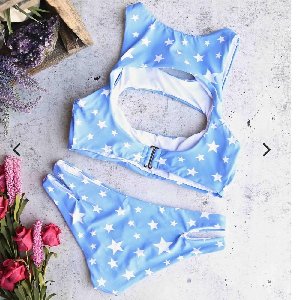 Blue w/ White Stars Bikini - Picture 6 of 6